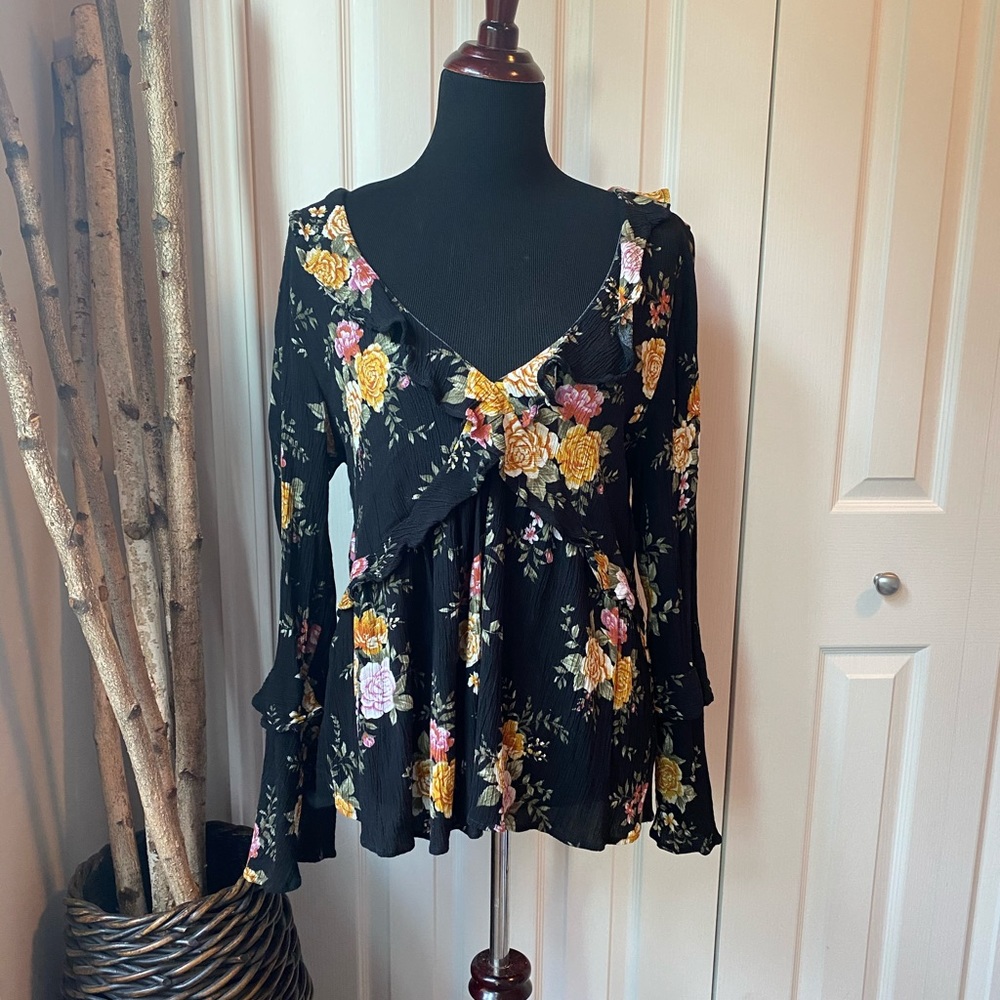 Floral V-Neck